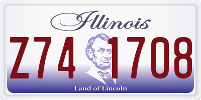 IL license plate Z741708