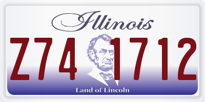 IL license plate Z741712