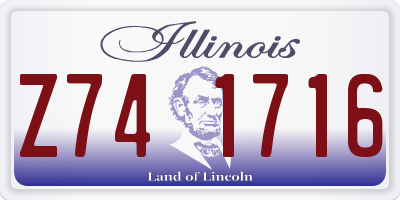 IL license plate Z741716