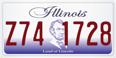 IL license plate Z741728