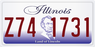 IL license plate Z741731
