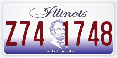 IL license plate Z741748