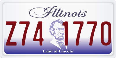 IL license plate Z741770