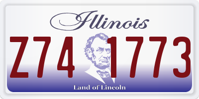 IL license plate Z741773