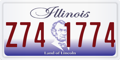 IL license plate Z741774