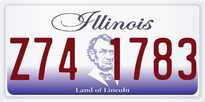 IL license plate Z741783