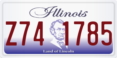 IL license plate Z741785