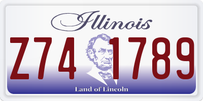 IL license plate Z741789