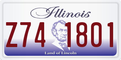 IL license plate Z741801