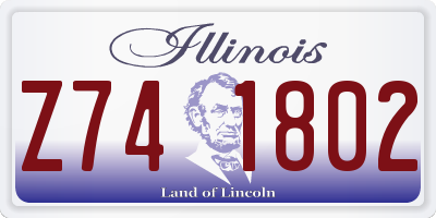 IL license plate Z741802