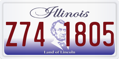 IL license plate Z741805