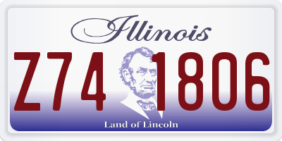 IL license plate Z741806