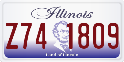 IL license plate Z741809