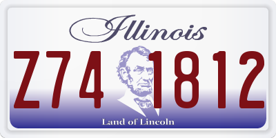 IL license plate Z741812