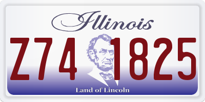 IL license plate Z741825