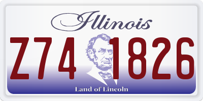 IL license plate Z741826
