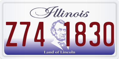 IL license plate Z741830