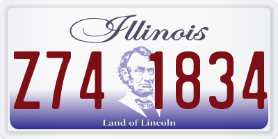 IL license plate Z741834