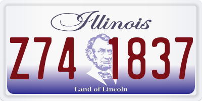 IL license plate Z741837