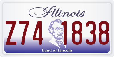 IL license plate Z741838
