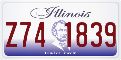 IL license plate Z741839