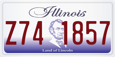 IL license plate Z741857
