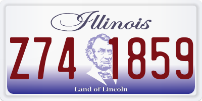 IL license plate Z741859