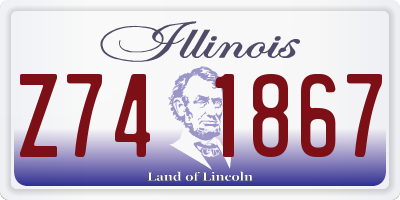 IL license plate Z741867