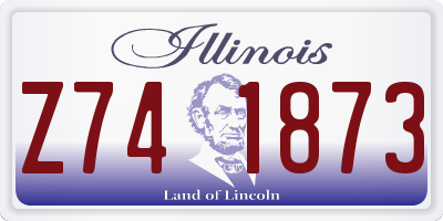 IL license plate Z741873