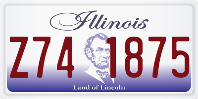 IL license plate Z741875