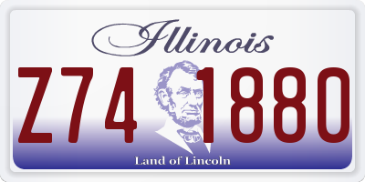 IL license plate Z741880