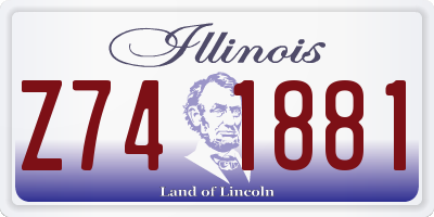 IL license plate Z741881