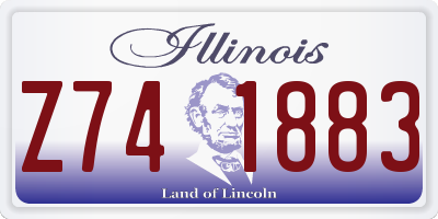 IL license plate Z741883