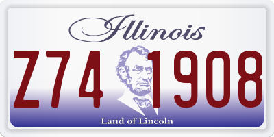 IL license plate Z741908