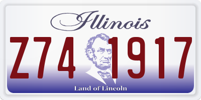 IL license plate Z741917