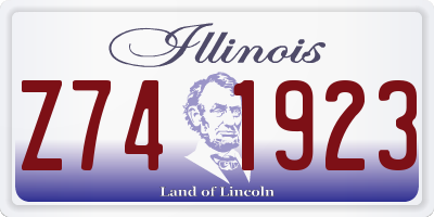 IL license plate Z741923