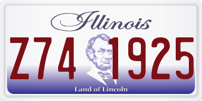 IL license plate Z741925
