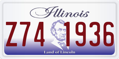 IL license plate Z741936