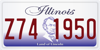 IL license plate Z741950