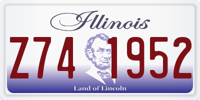 IL license plate Z741952