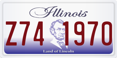 IL license plate Z741970