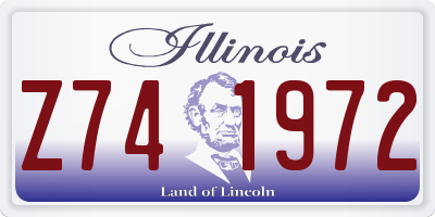 IL license plate Z741972