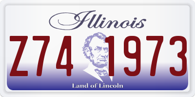 IL license plate Z741973