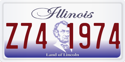 IL license plate Z741974