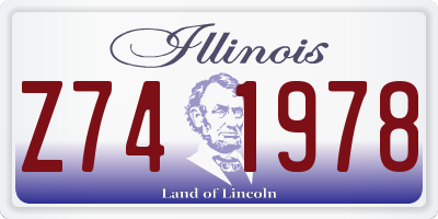 IL license plate Z741978