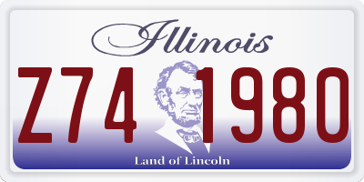IL license plate Z741980