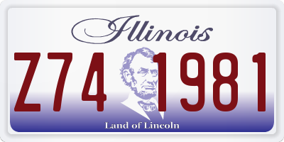 IL license plate Z741981