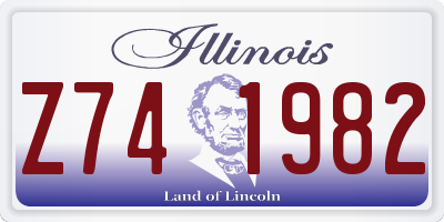 IL license plate Z741982
