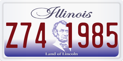 IL license plate Z741985