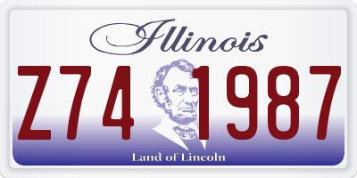 IL license plate Z741987